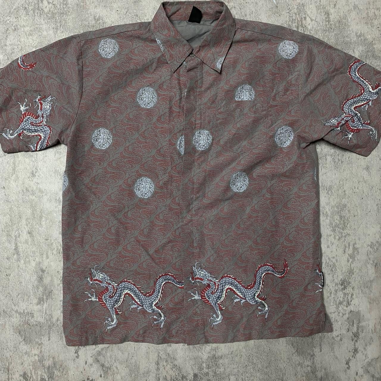 Other Grey and red dragon button-up shirt #grunge Size US XL / EU 56 / 4 - 1 Thumbnail