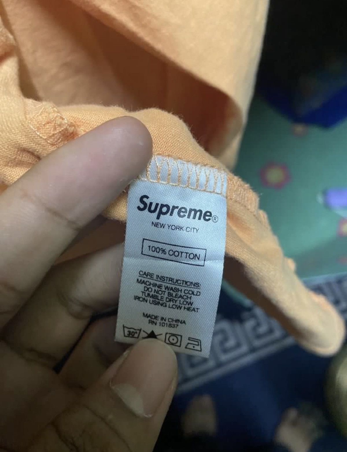 Supreme Supreme Small Box L/S Tee Peach Men's Size US M / EU 48-50 / 2 - 3 Thumbnail