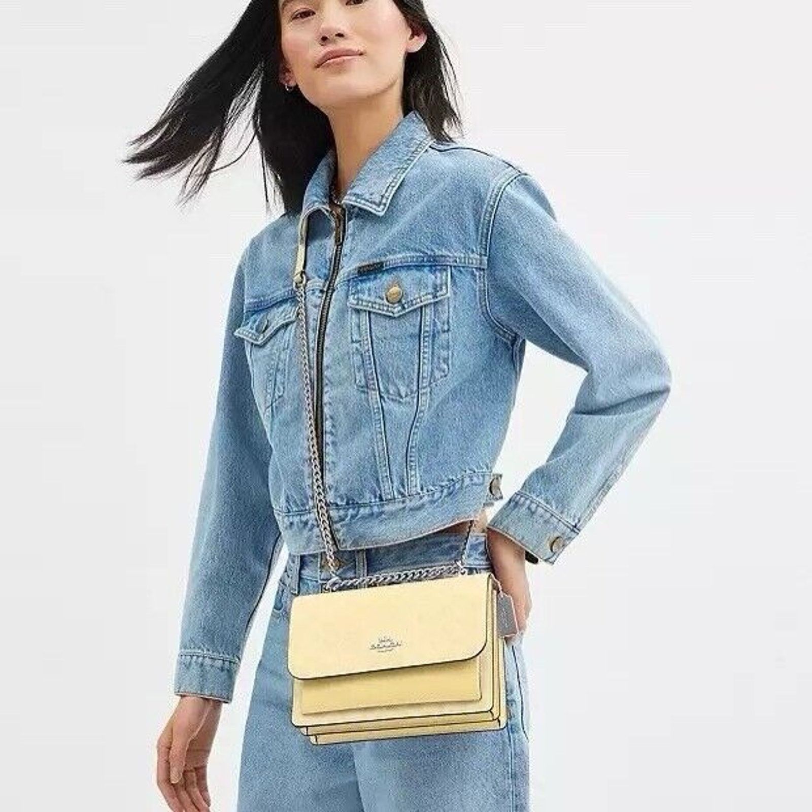 Coach Coach Klare Crossbody Bag Signature CAL29 Canvas SV/Hay Size ONE SIZE - 8 Thumbnail
