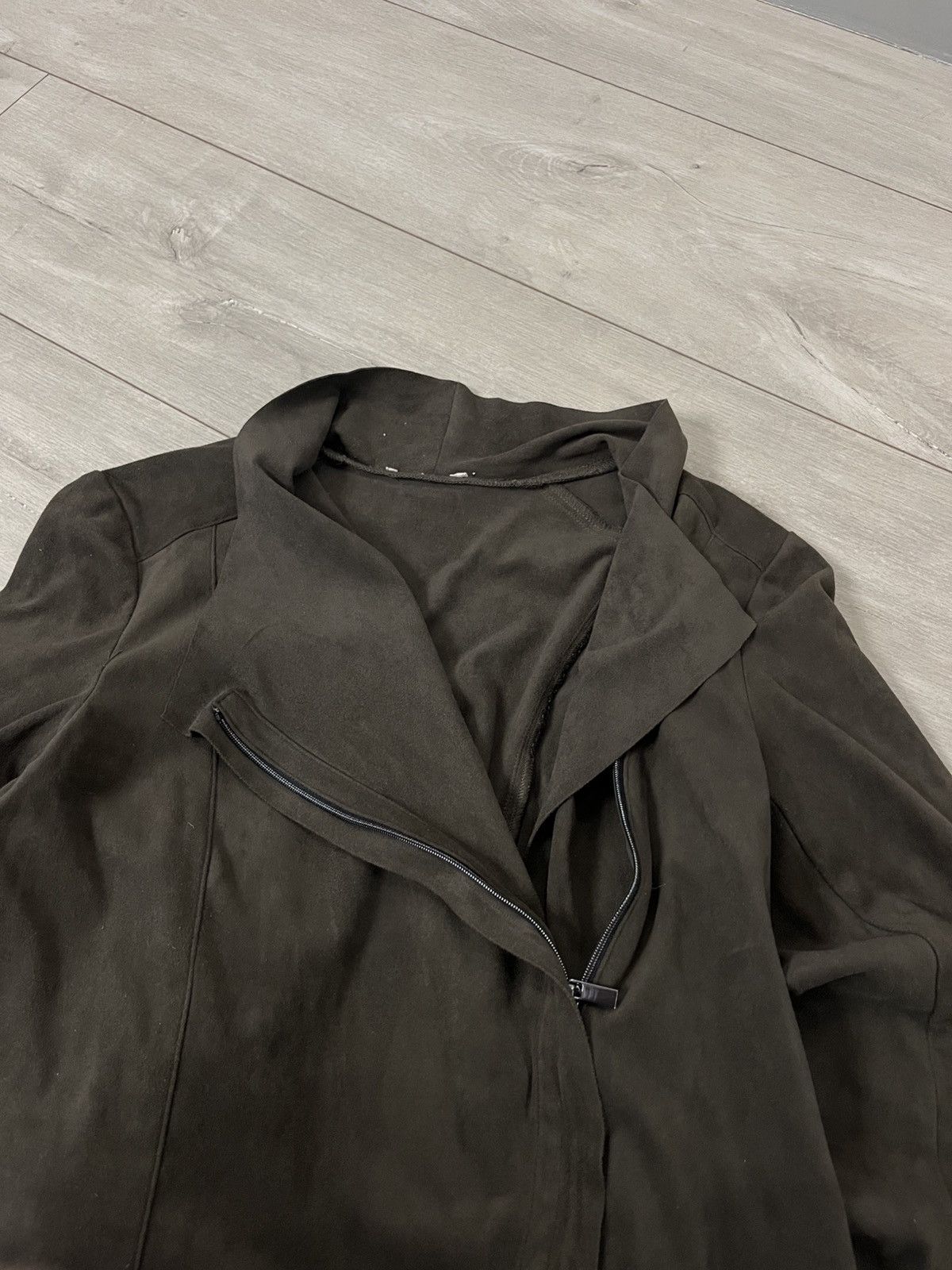 Hysteric Glamour 🔥Punk Rick Owens Vibe Biker Suede Side Zip 00's Jacket Size S / US 4 / IT 40 - 2 Thumbnail