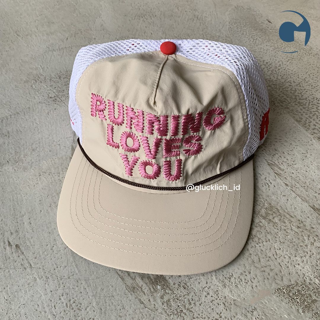 Alex Zono Alex Zono, "Running Loves You" Trucker Cap in Pink Size ONE SIZE - 3 Thumbnail