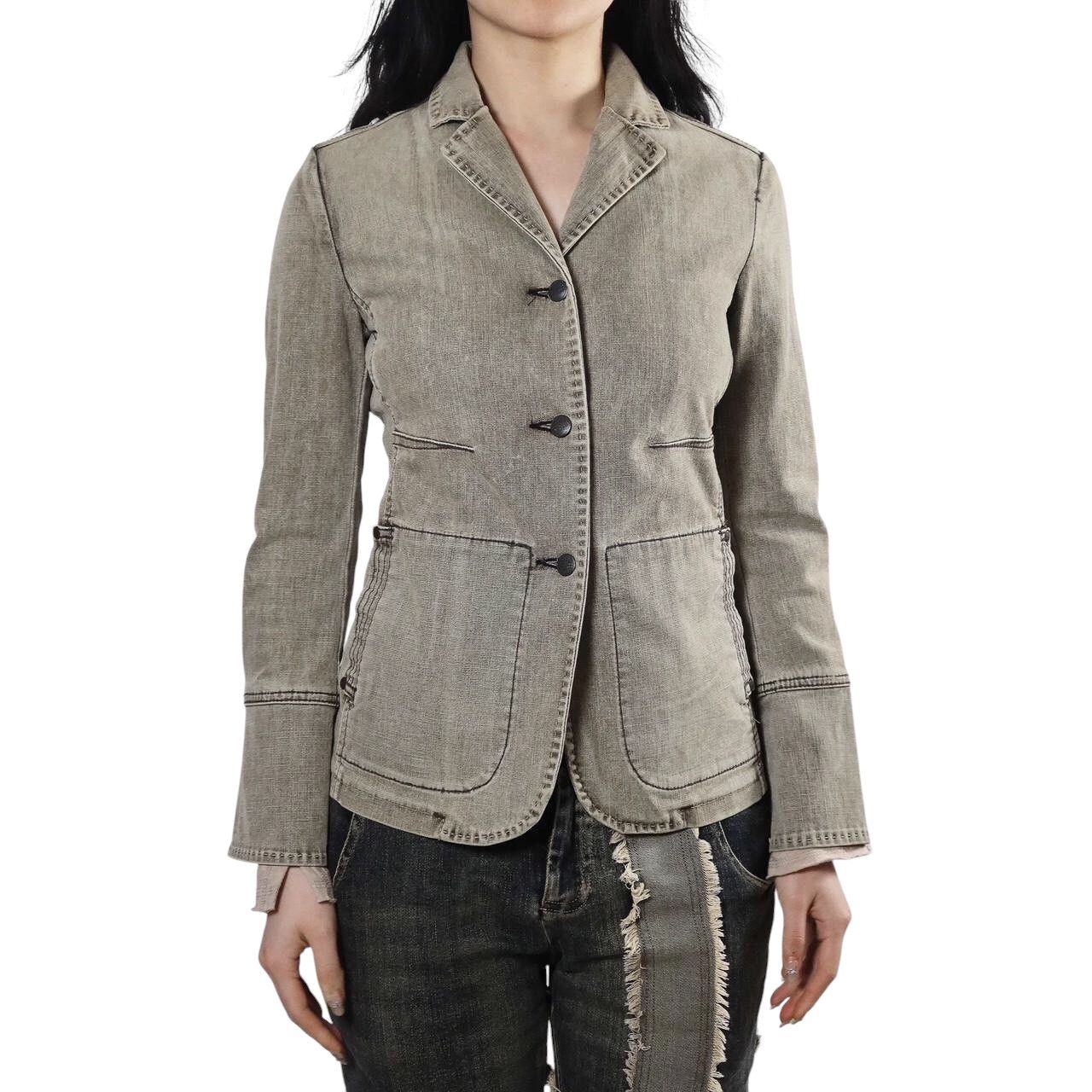 Marithe + Francois Girbaud × Vintage RARE🔥VINTAGE M.F. GIRBAUD DENIM JACKET Size XS / US 0-2 / IT 36-38 - 5 Thumbnail