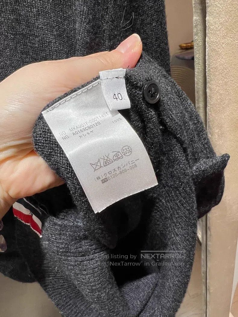 Thom Browne Thom Browne Charcoal Classic Cashmere Sweater Size US XXS / EU 40 - 6 Thumbnail