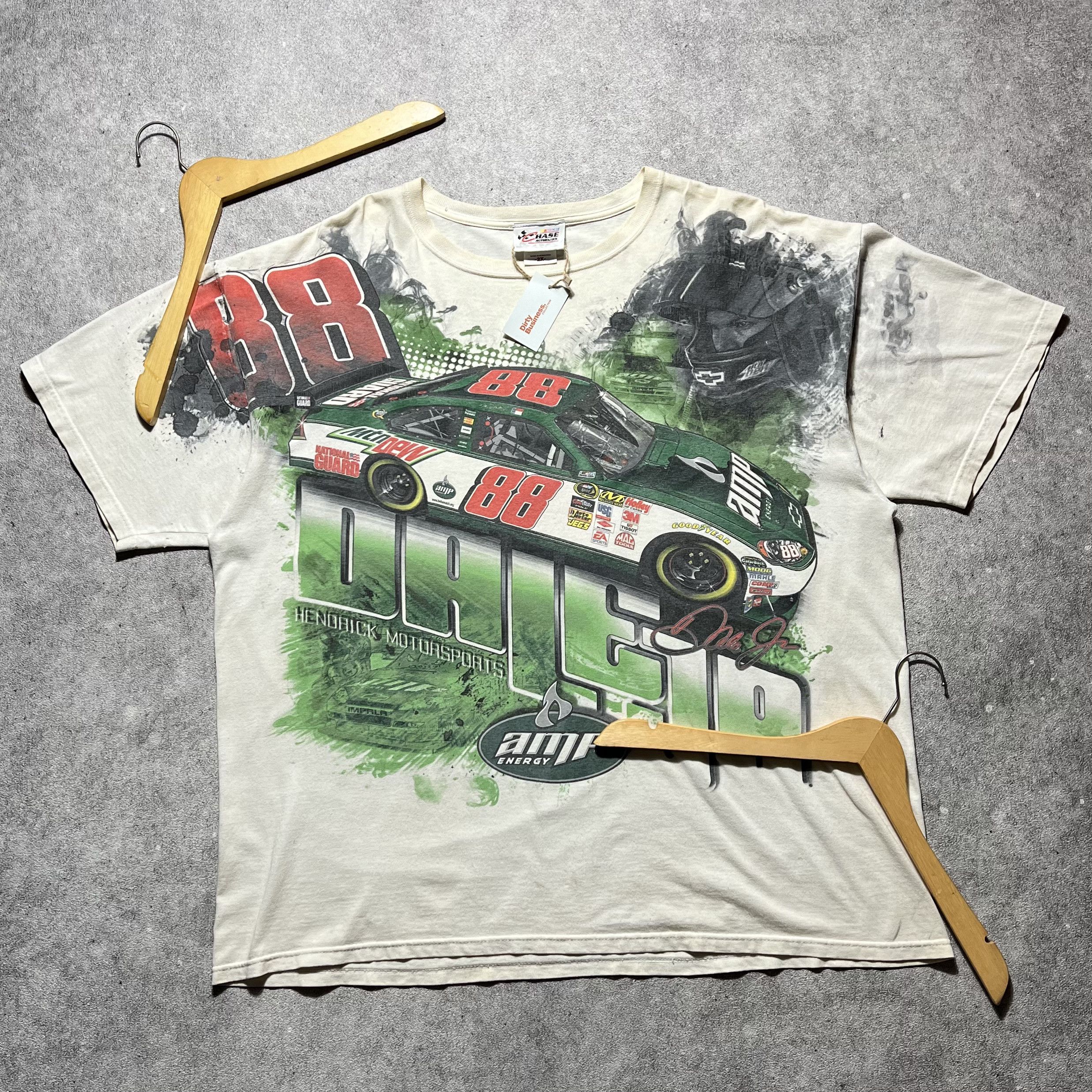 Chase Authentics × NASCAR × Vintage Nascar Over Print T-Shirt Size US XL / EU 56 / 4 - 3 Thumbnail