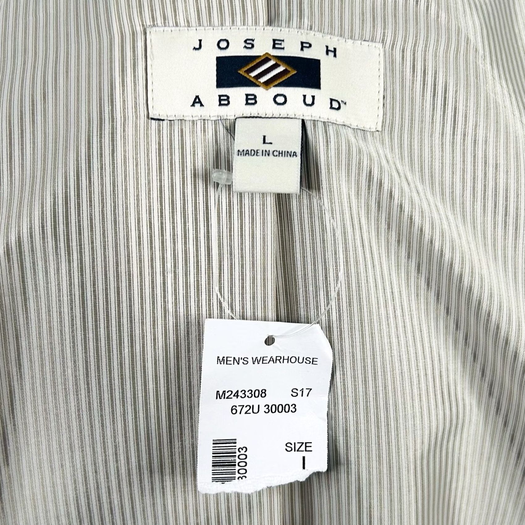Joseph Abboud NWT Joseph Abboud Sport Coat Linen Blend Beige Herringbone Two Button Large Regular Mens Jacket Size US XS / EU 42 / 0 - 3 Thumbnail