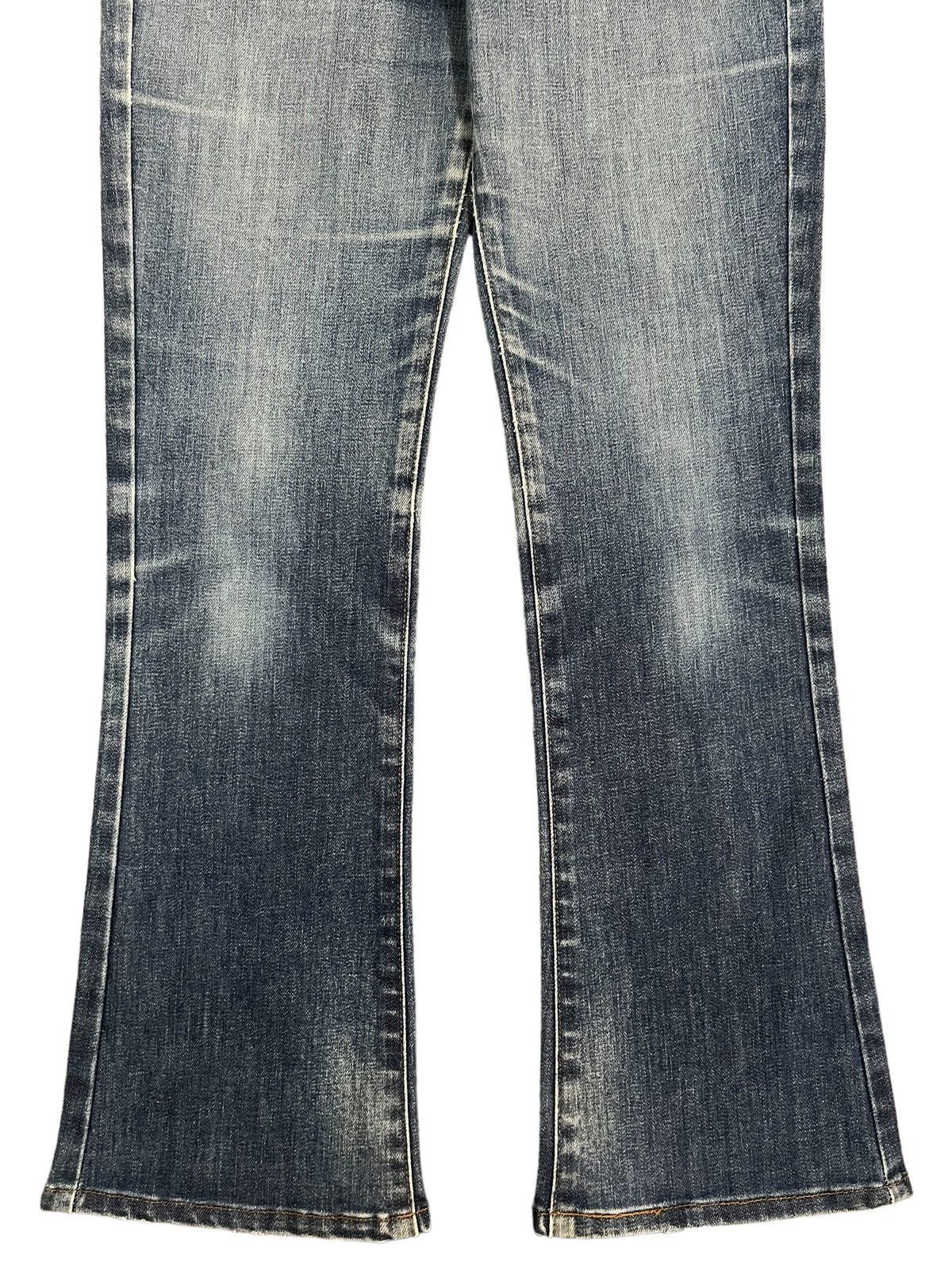 Vintage Japanese Brand Dojo Lake Blue Washed Flare Jeans
