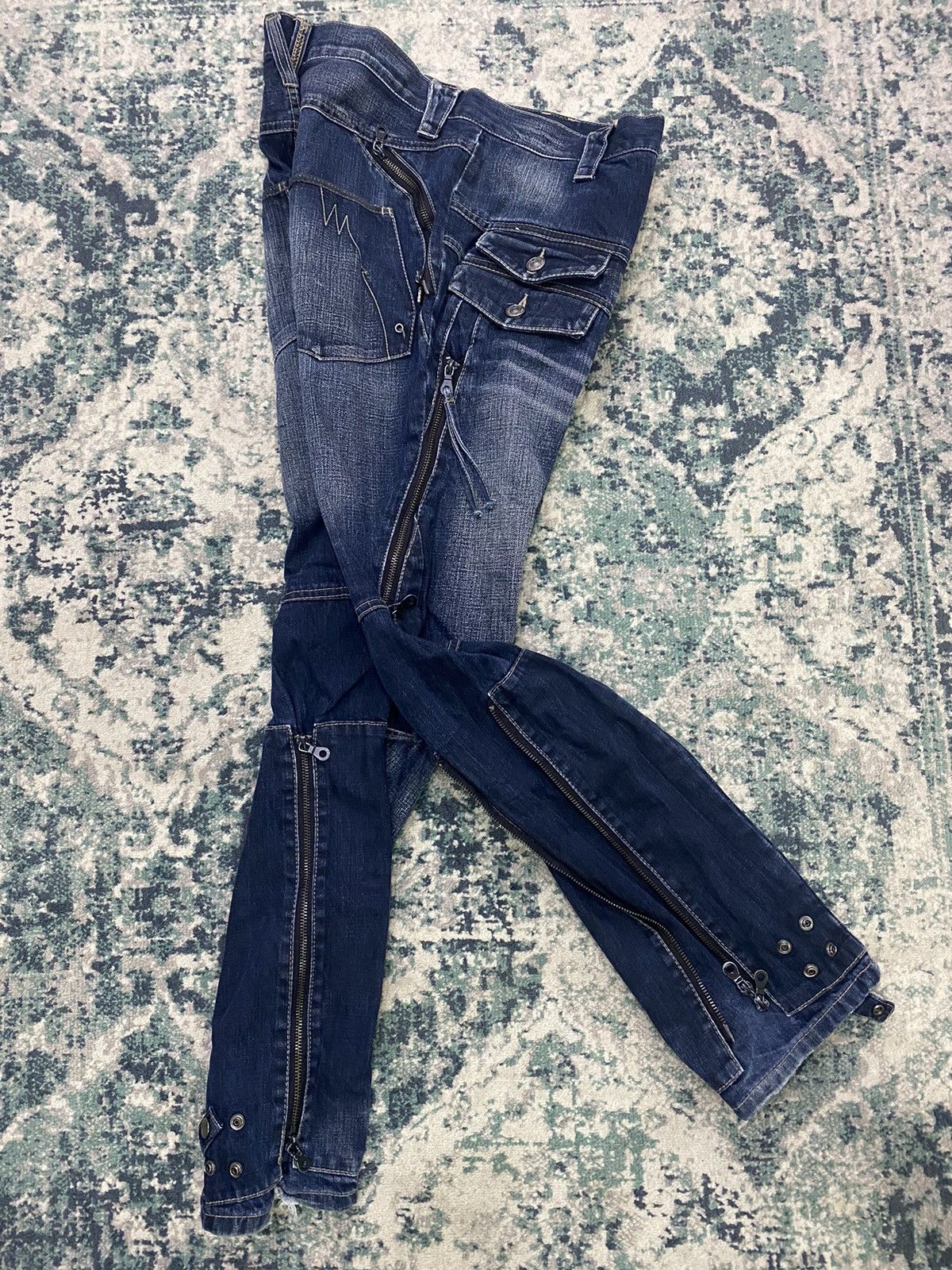 PPFM PPFM Multizipper Double Pocket Tactical Bondage Denim Pant Size US 32 / EU 48 - 25 Thumbnail
