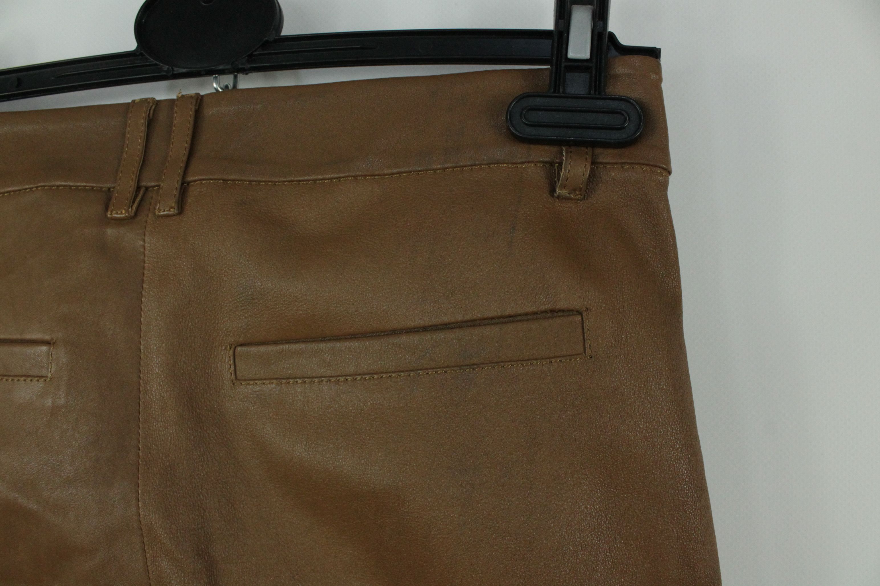 Genuine Leather × Gestuz Gestuz Desmond Brown Lamb Leather Flare Pants Size 26" / US 2 / IT 38 - 10 Thumbnail