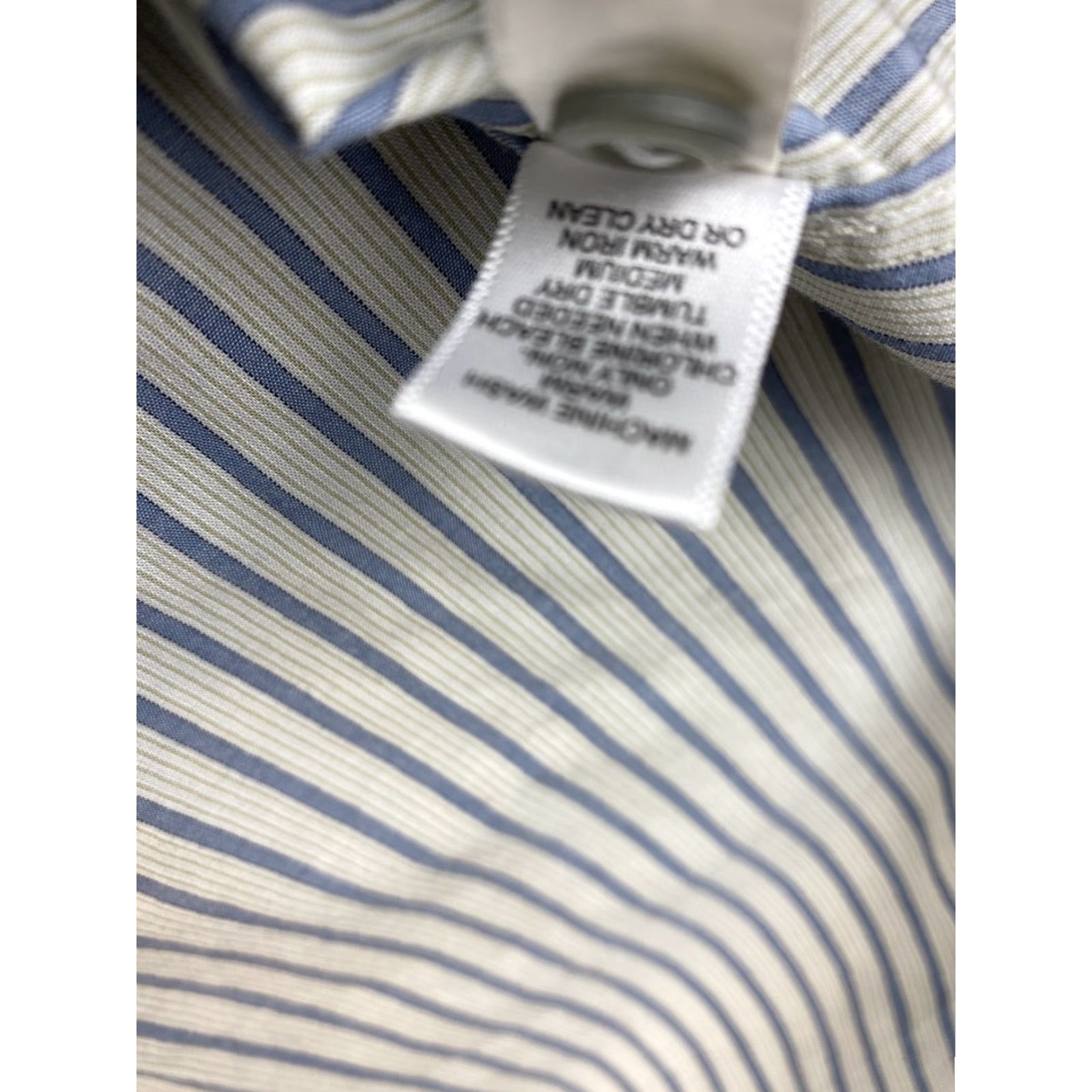 Banana Republic Banana Republic Shirt Men's Size L 16/16.5 Gray Fit Stripes 87-42 Size US L / EU 52-54 / 3 - 6 Thumbnail