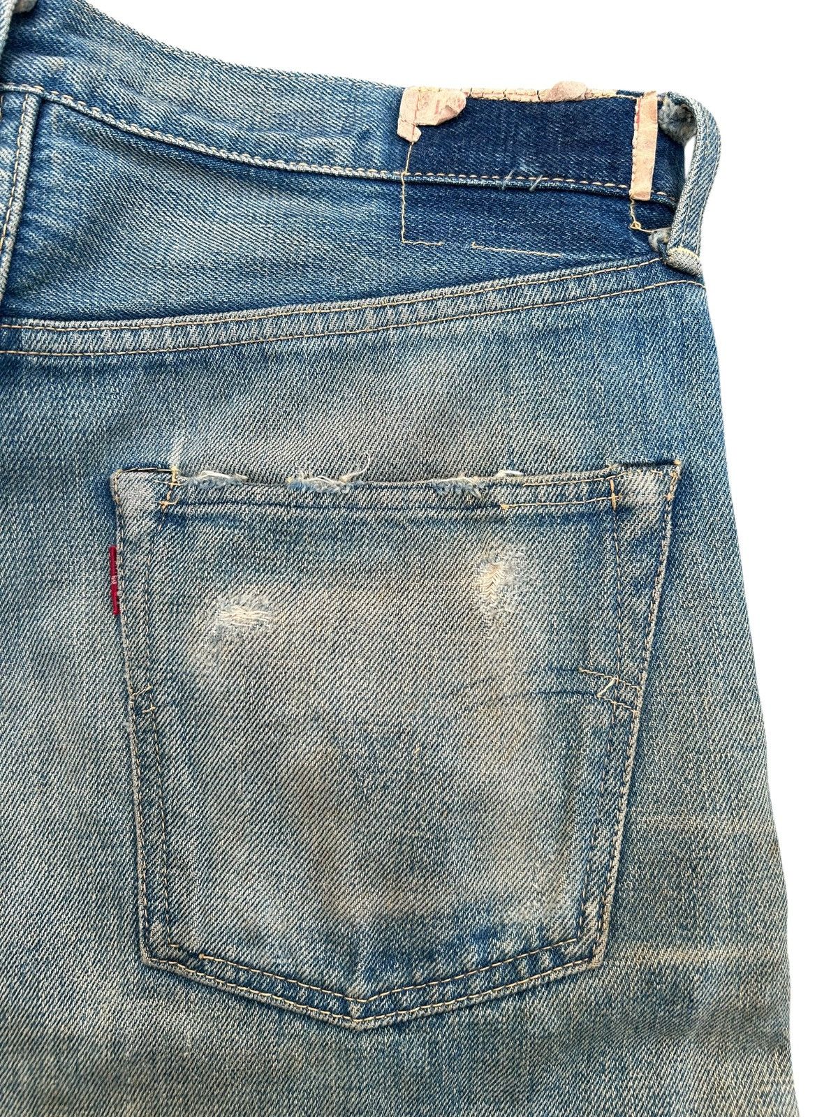 Kapital Vintage Levis Big E Selvedge Distressed Denim Jeans Size US 32 / EU 48 - 13 Thumbnail