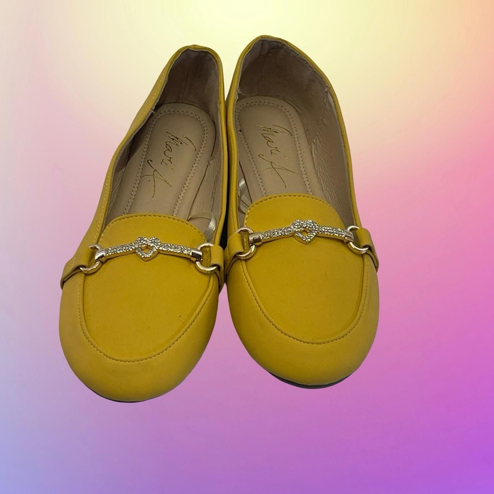 Wacko Maria Mari A Yellow Loafers with Gold Accent size 6M -New Size US 6 / IT 36 - 2 Thumbnail