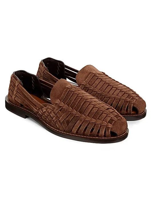 Brunello Cucinelli os11x0226 Woven Leather Sandals in Brown Size US 10.5 / EU 43-44 - 2 Thumbnail