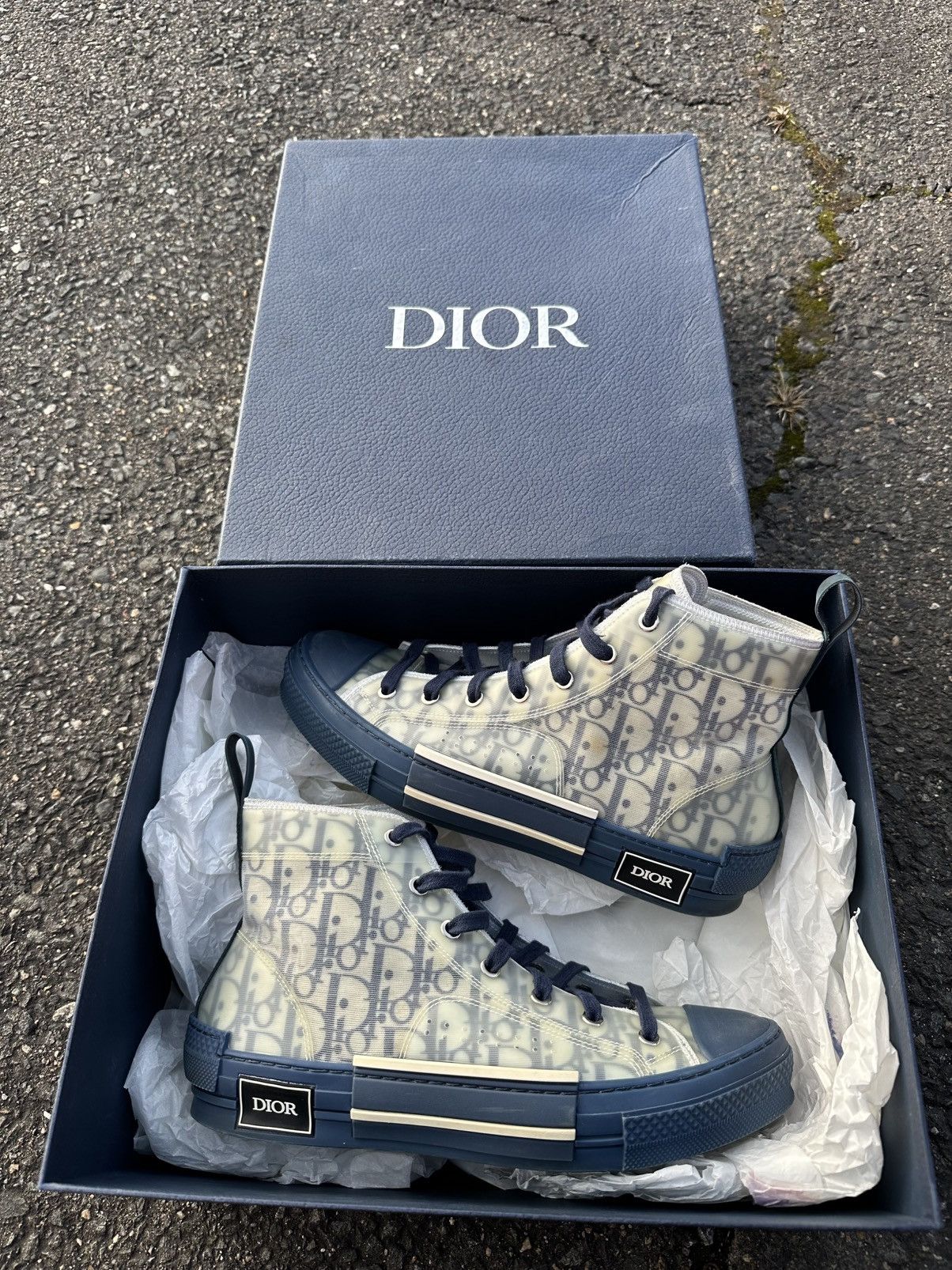 Dior Dior B23 White/Blue Size US 8 / EU 41 - 14 Thumbnail