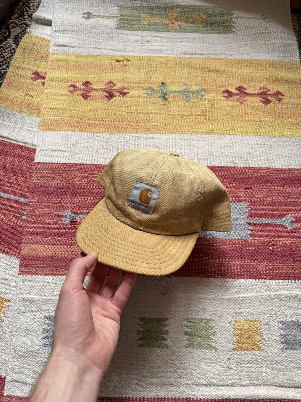 Carhartt Vintage 00’s SUNFADED Carhartt Made In USA Canvas Brown Hat Size ONE SIZE - 4 Thumbnail