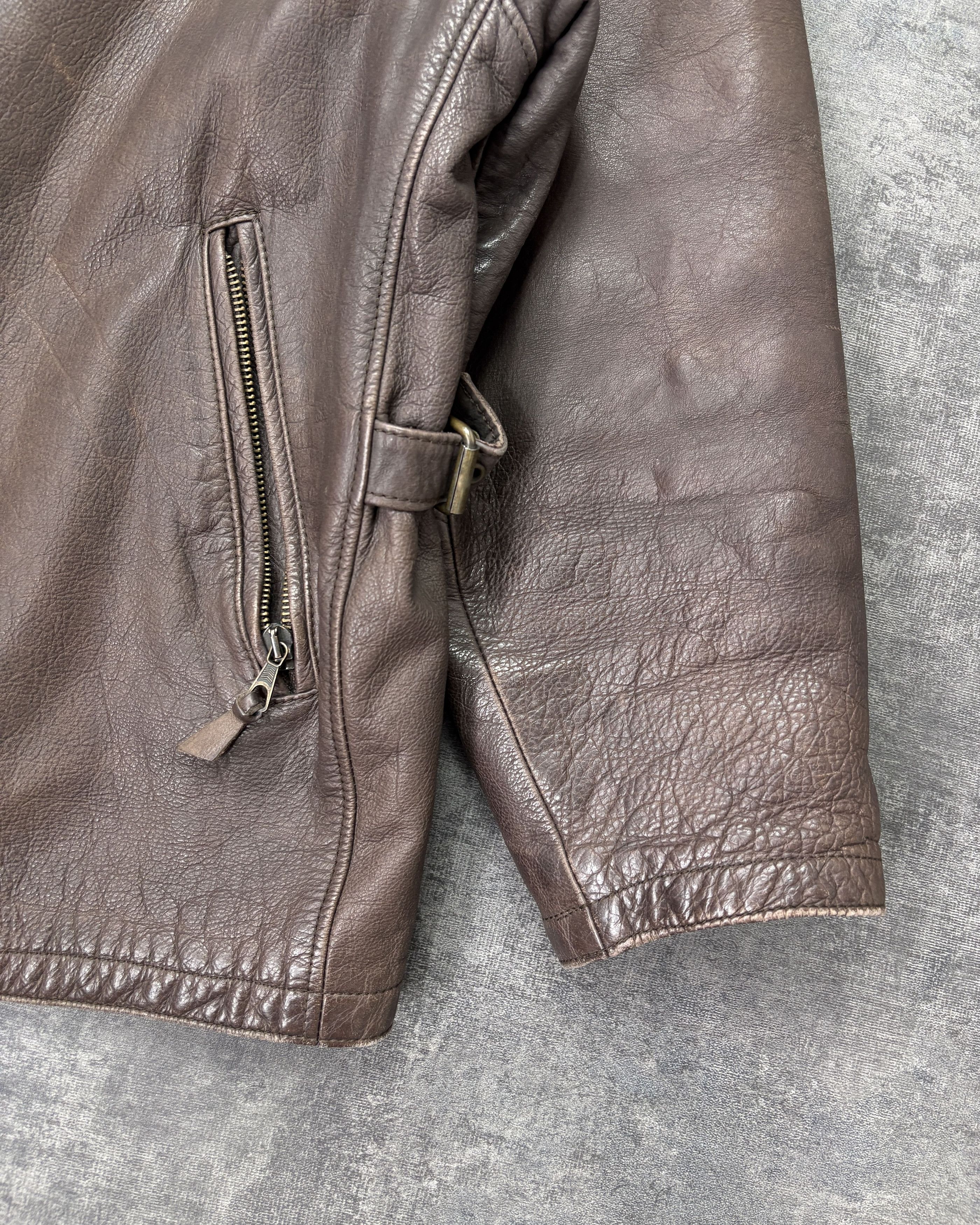 Genuine Leather Vintage Brown Genuine Leather Jacket. Size US M / EU 48-50 / 2 - 3 Thumbnail