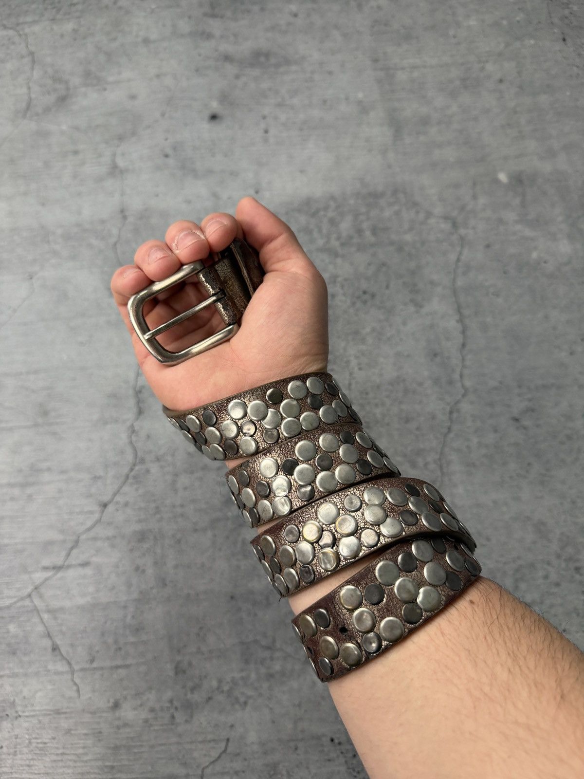 B.B. Simon 00’s NUMBER NINE STYLE LEATHER RARE Y2K BELT VINTAGE Size ONE SIZE - 1 Thumbnail