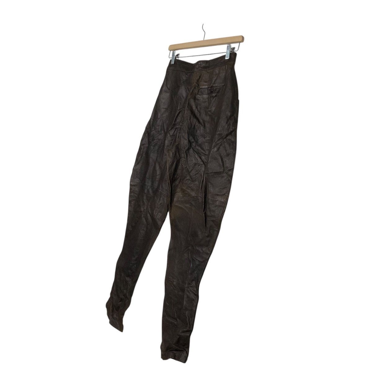 Japanese Brand 📌Vintage Biker Leather Pants Racing Maxima Issey Miyake Size US 26 / EU 42 - 12 Thumbnail