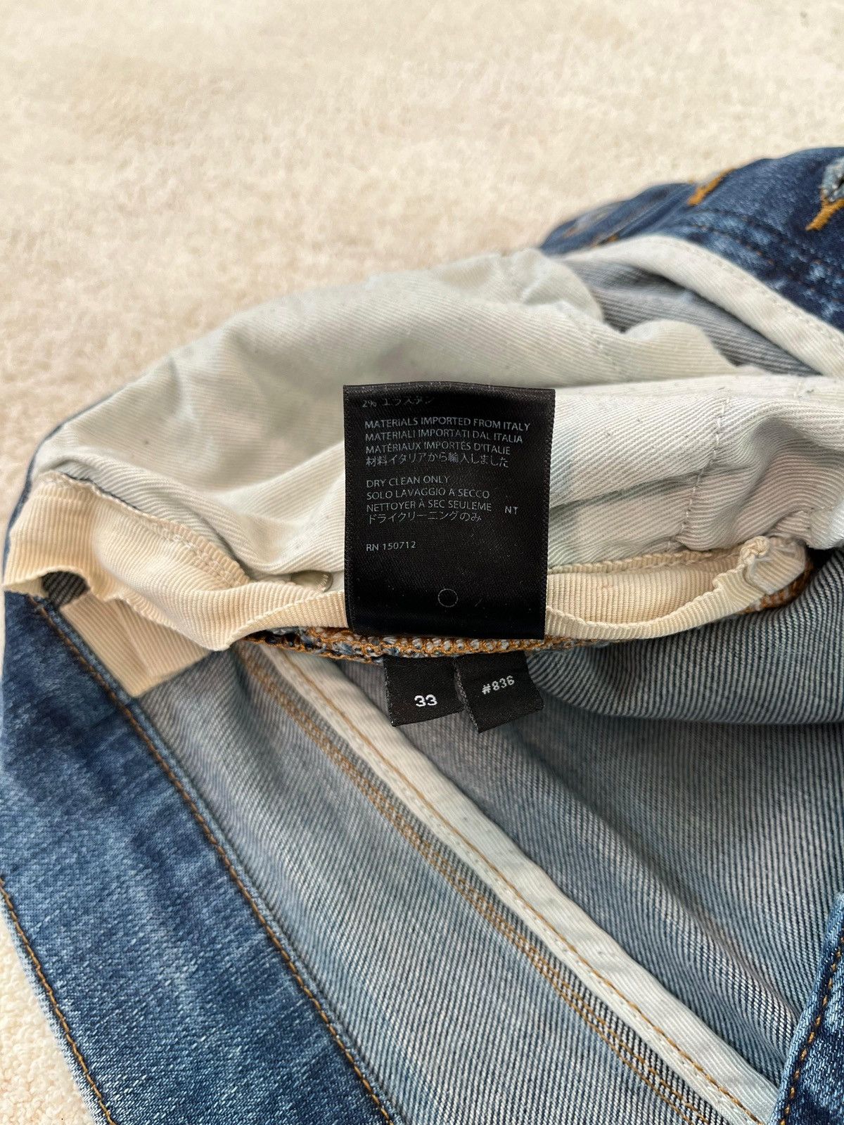 Amiri 💠Amiri💠 BLUE INDIGO STACK JEANS Size US 33 - 10 Thumbnail