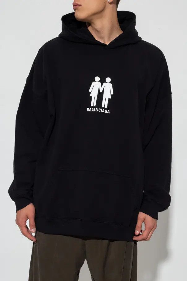 Balenciaga o1w1db10425 Pride 22 Hoodie Boxy Fit in Black Size US XS / EU 42 / 0 - 3 Thumbnail