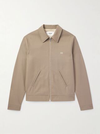 Celine triomphe blouson jacket in wool twill camel Size US XL / EU 56 / 4 - 1 Thumbnail