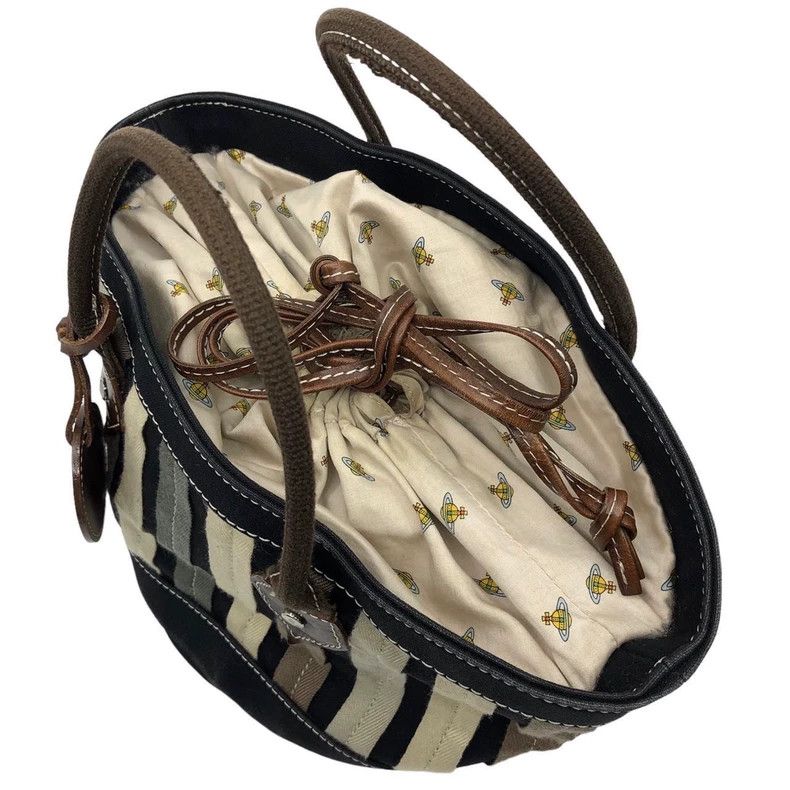 Vivienne Westwood Vivienne Westwood Striped linen collared leather label Sat Size ONE SIZE - 6 Thumbnail