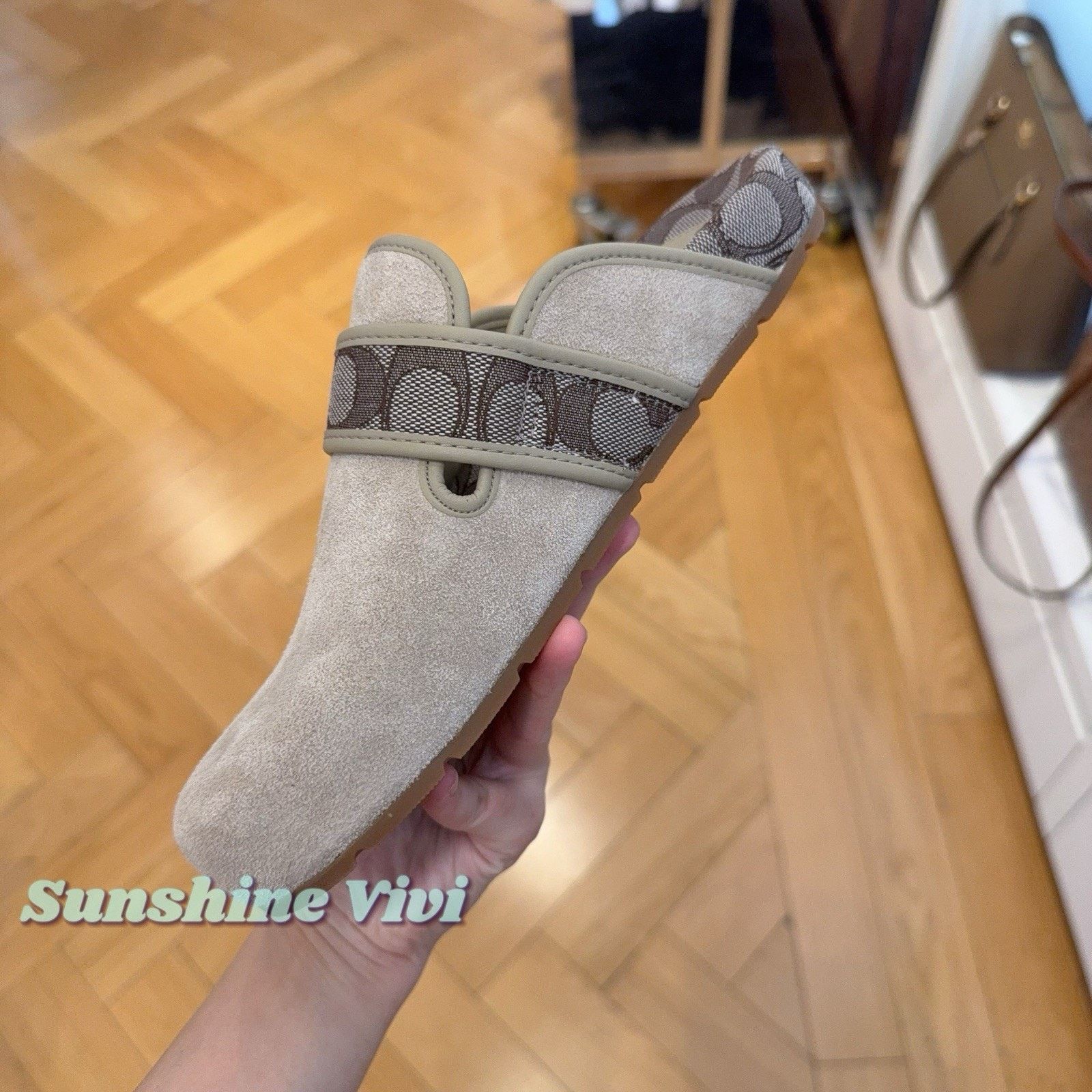 Coach NWT Coach Woman's Archival Buckle Clog Shoes Oat Suede CCO05 Size US 8 / IT 38 - 4 Thumbnail