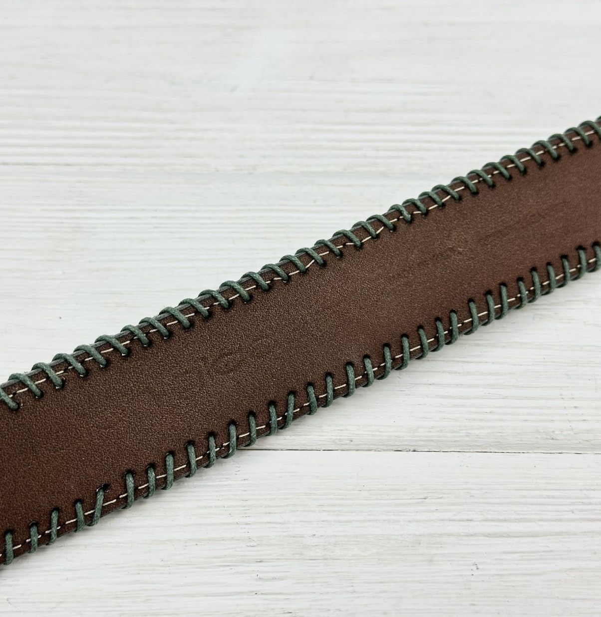 Ralph Lauren Ralph Gladen Genuine Leather Green Belt 100 cm Made in Italy Size ONE SIZE - 11 Thumbnail