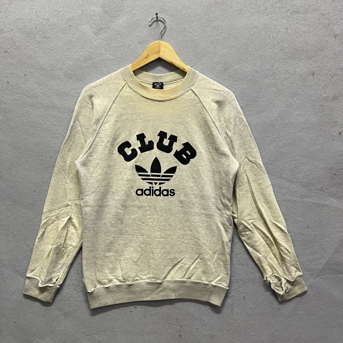 Adidas Vintage Adidas Club Sweatshirt Distressed Original Condition Size US M / EU 48-50 / 2 - 1 Thumbnail