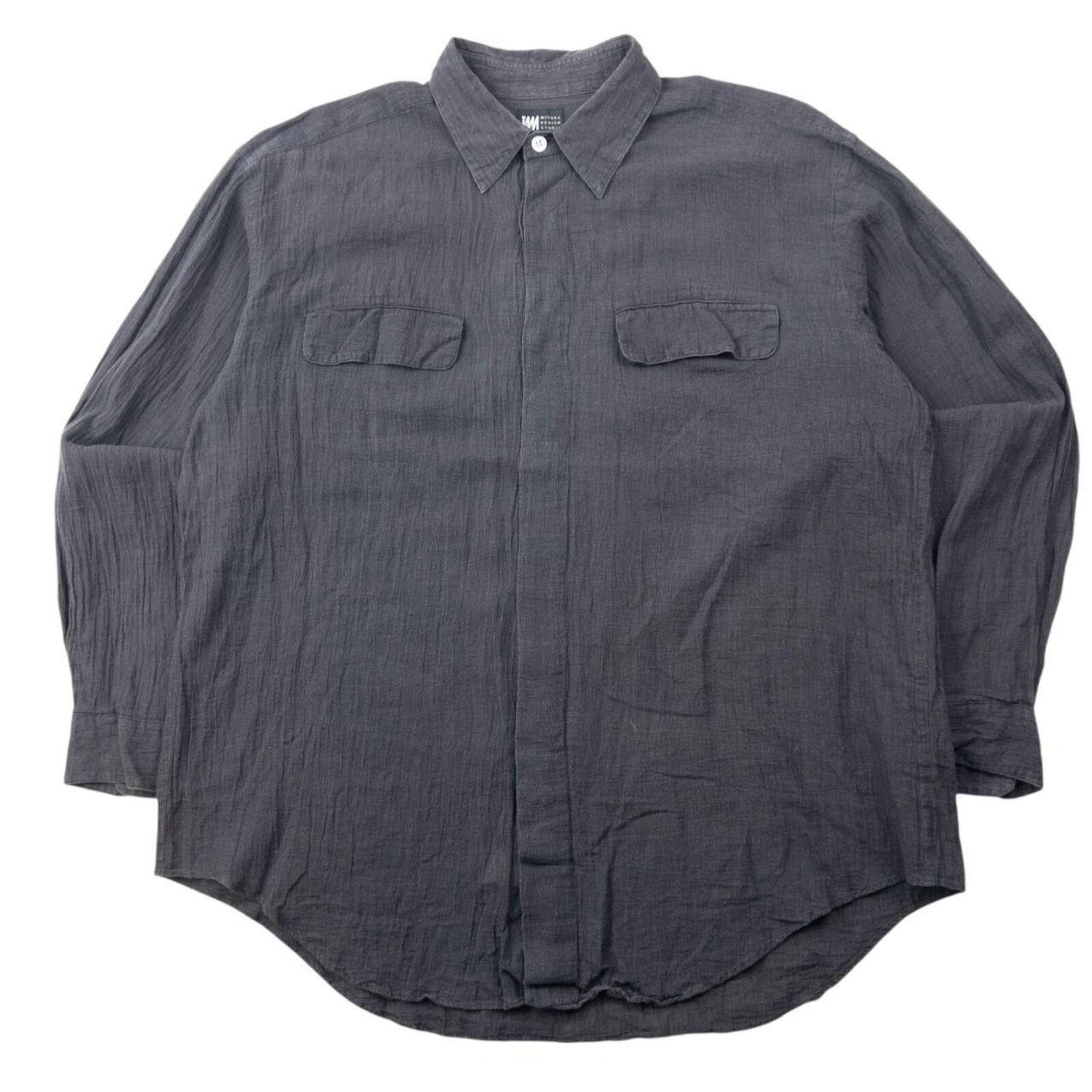 Vintage 90s Issey Miyake Linen Long Sleeve Linen Shirt XL