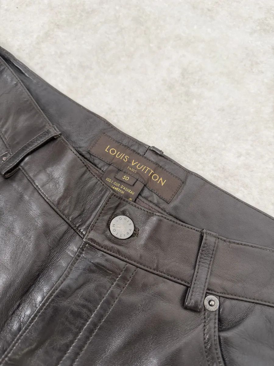 Louis Vuitton Louis Vuitton Brown Classy Lambskin Leather Pants Size US 32 / EU 48 - 14 Thumbnail