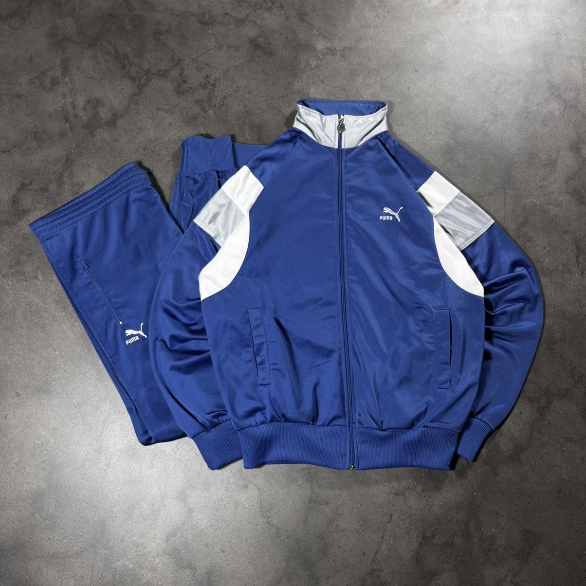 Vintage 90s Puma Tracksuit Set Zip Sweatshirt Sweatpants
