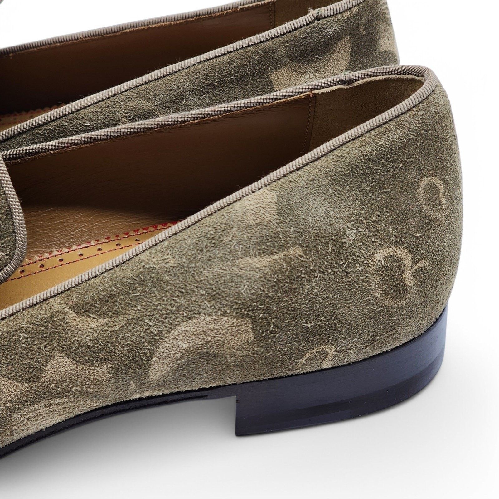 Christian Louboutin Dandelion Floral Suede Loafers Green EU 42 US 9 - New $995 Size US 9 / EU 42 - 6 Thumbnail