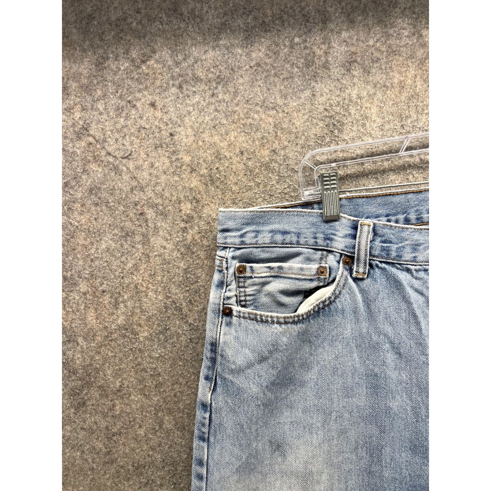 Levi's Levis 505 Jeans Mens 38x30 Blue Regular Fit Straight Denim Light Wash Jeans Size US 38 / EU 54 - 7 Thumbnail