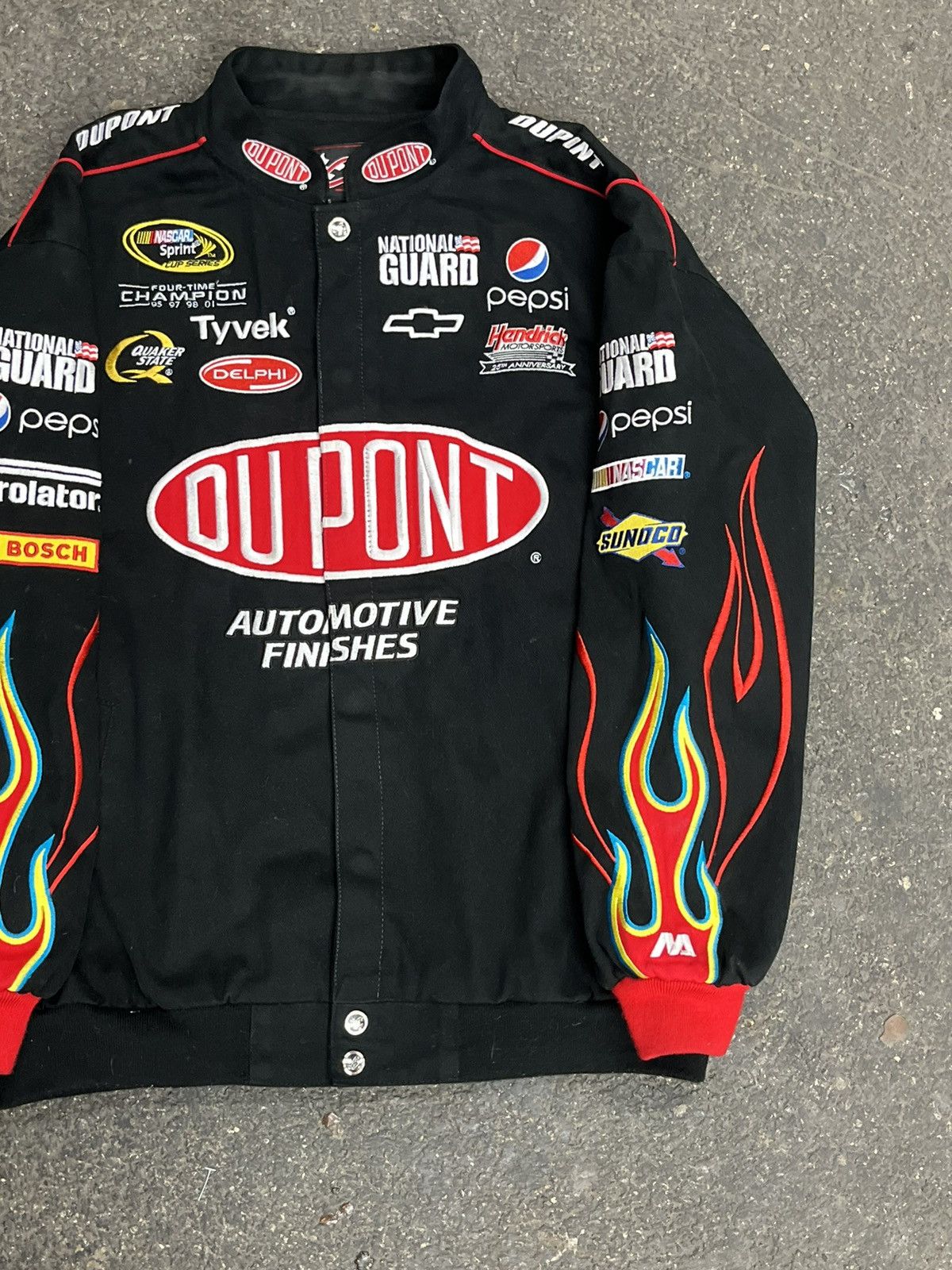 Vintage Crazy rare flame nascar jacket streetwear hype y2k Size US XL / EU 56 / 4 - 3 Thumbnail