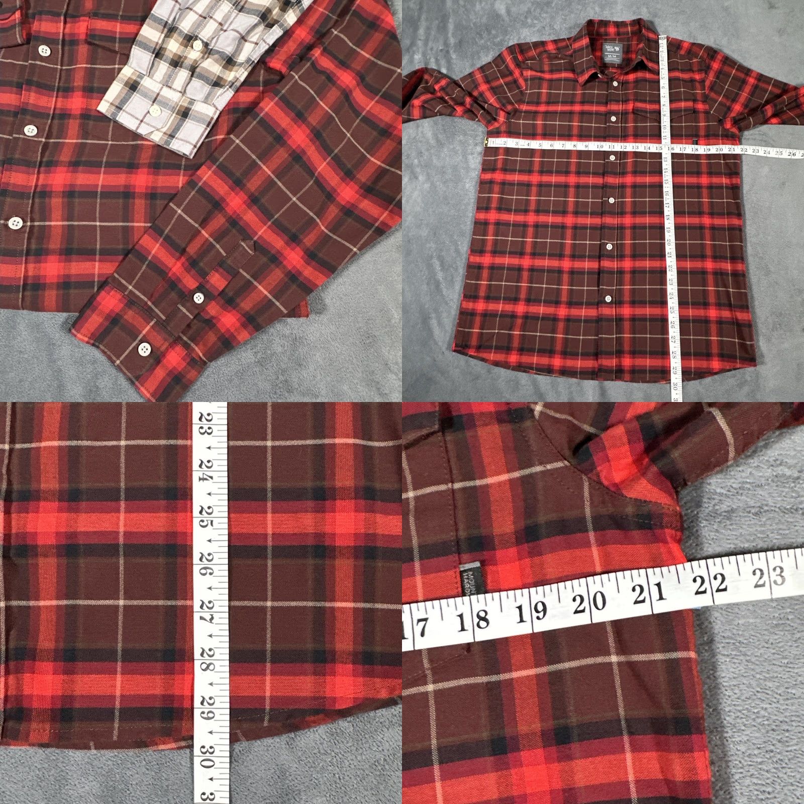 Mountain Hardwear VINTAGE? (No) Mountain Hardwear Shirt Mens M Plaid Flannel Lot 2 Red Gray Outdoor Hiking Button-Up Casual Workwear Travel Size US M / EU 48-50 / 2 - 8 Thumbnail