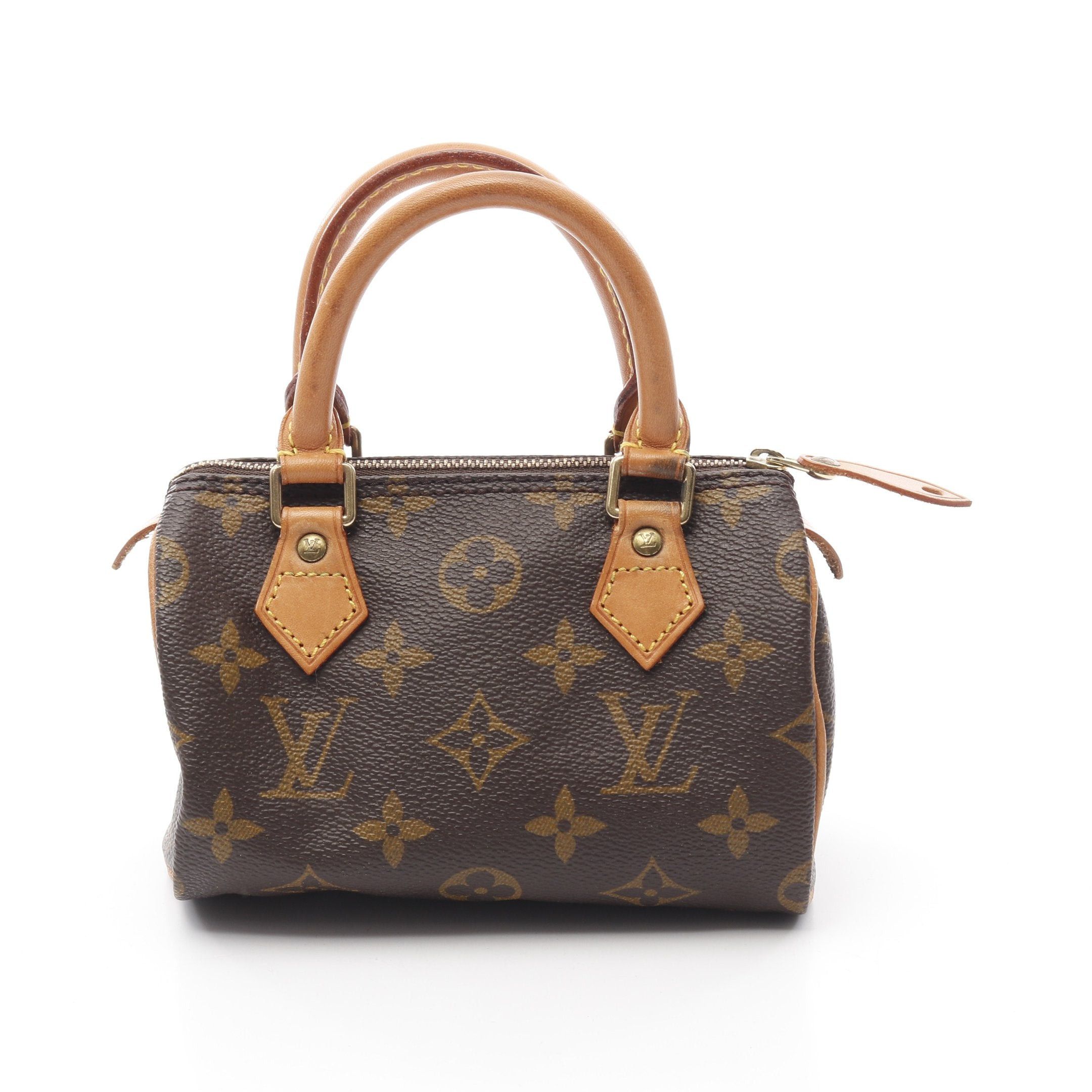 Louis Vuitton Louis Vuitton Mini Speedy Monogram Handbag Leather Brown Size ONE SIZE - 1 Thumbnail