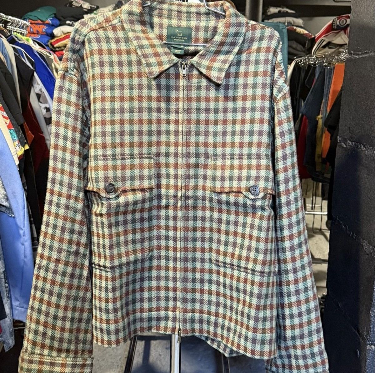 Aime Leon Dore × Woolrich Woolen Mills Aime Leon Dore WOOLRICH Button Up Full Zip Green Brown 2XL Size US XL / EU 56 / 4 - 1 Thumbnail