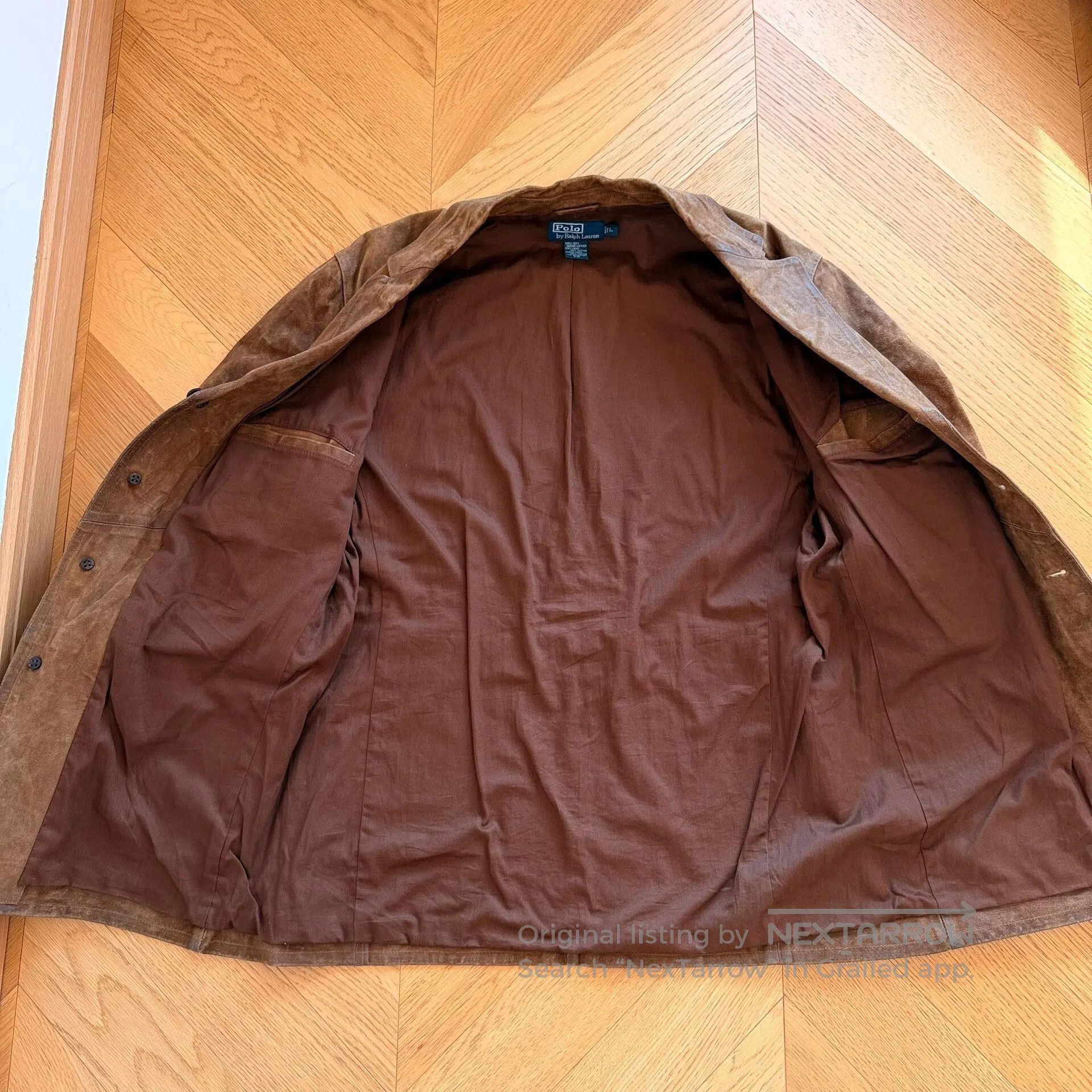 RLX Ralph Lauren Vintage Brown Leather Hunting Jacket. Size US L / EU 52-54 / 3 - 8 Thumbnail