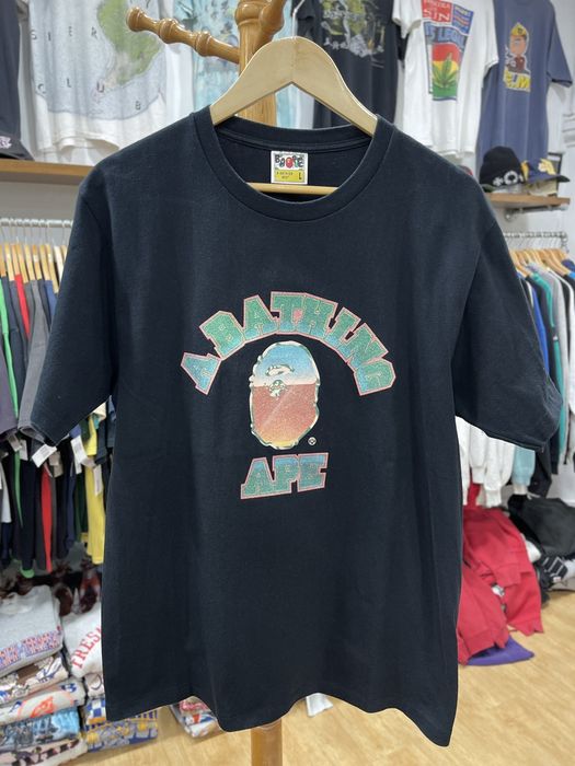 bape glitter college tee