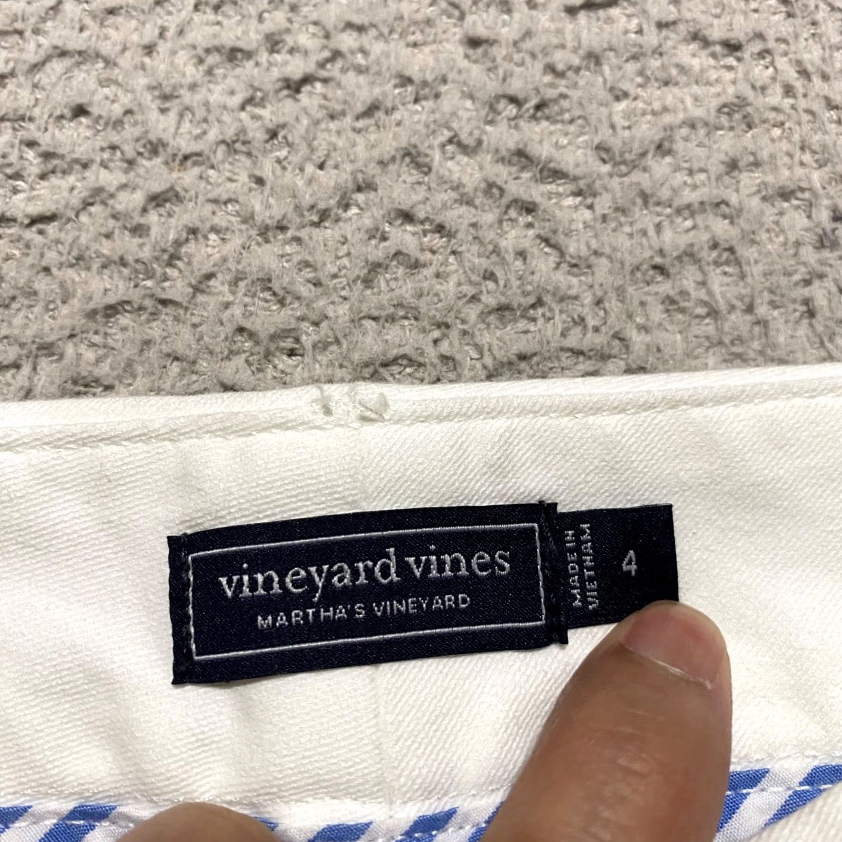 Vineyard Vines Vineyard Vines Pants Womens 4 White Straight Chino High Rise Casual Size 27" / US 4 / IT 40 - 3 Thumbnail