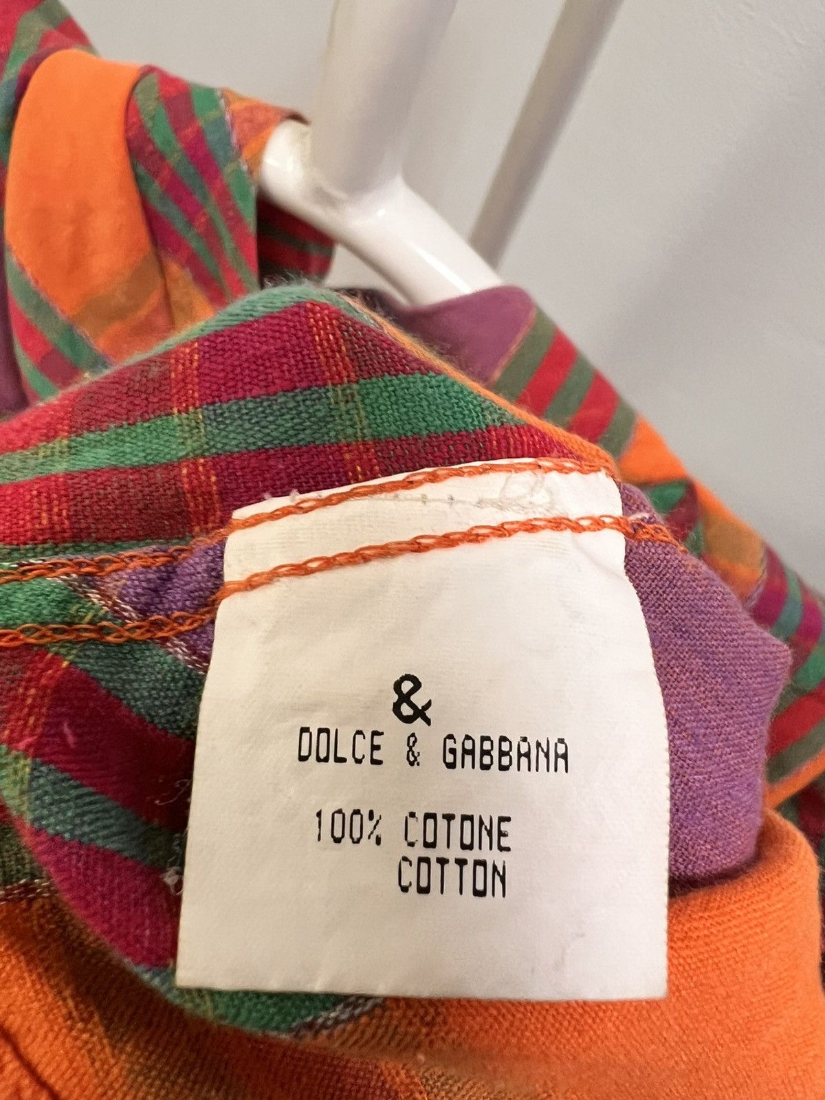 Designer × Dolce & Gabbana × Vintage Dolce & Gabbana multicoloured shirt luxury vintage Size L / US 10 / IT 46 - 7 Thumbnail
