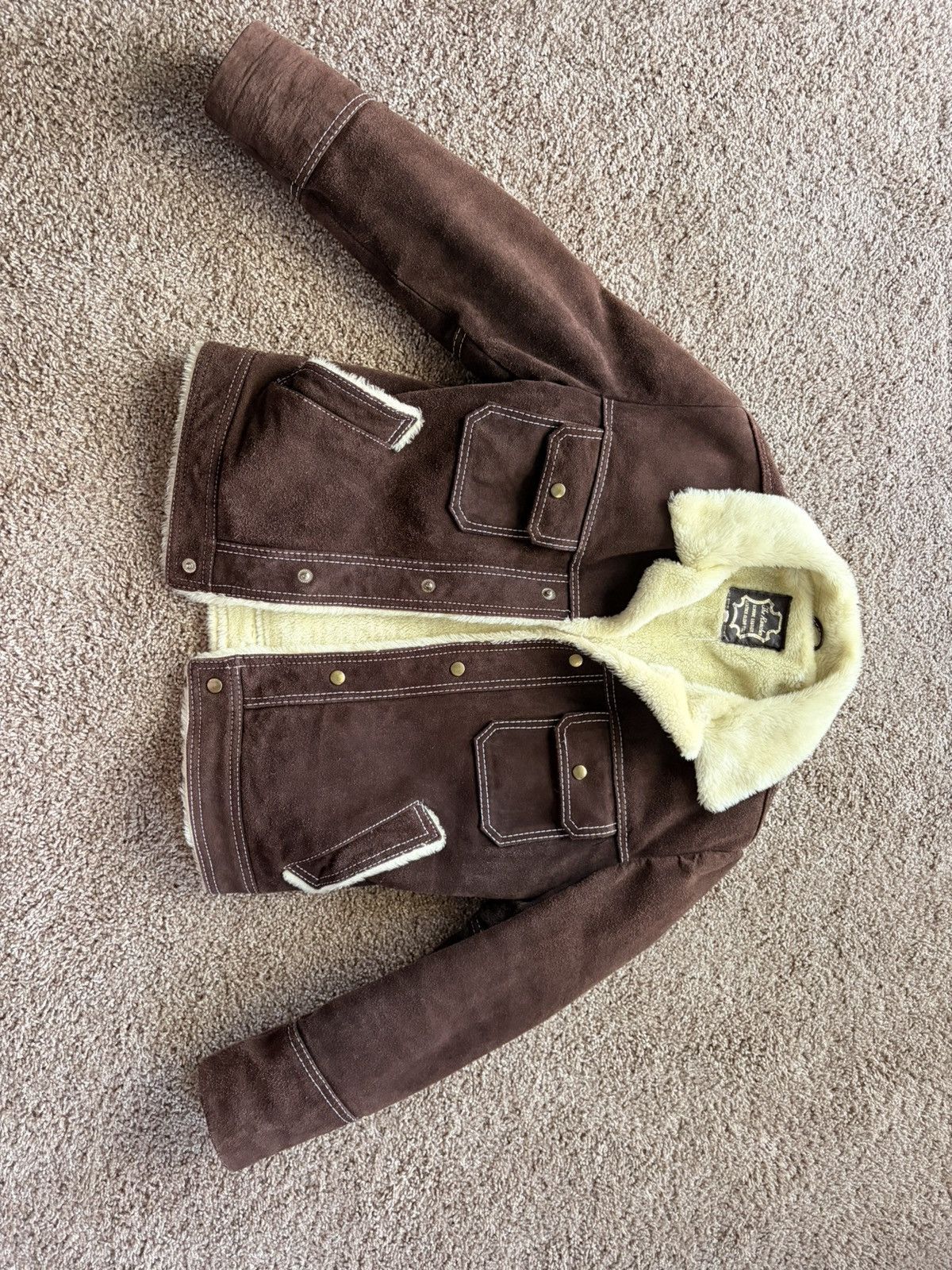 Other Korean Sherpa Trucker Brown Jacket Size M / US 6-8 / IT 42-44 - 2 Thumbnail