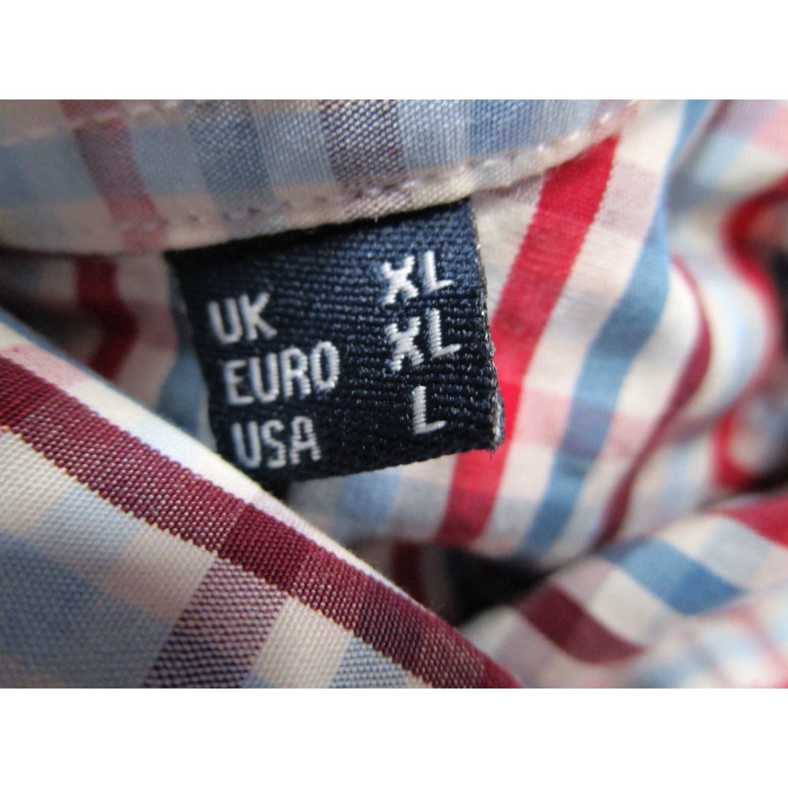 Barbour VINTAGE Barbour Shirt Men's Large Casual Long Sleeve Check Cotton Red Blue 2010s Size US L / EU 52-54 / 3 - 4 Thumbnail