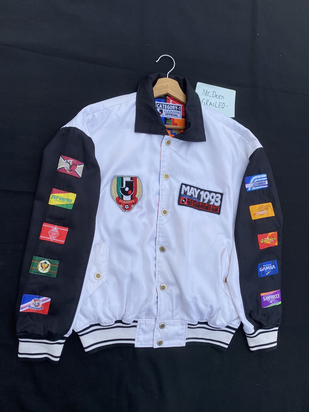 Japanese Brand Vtg 93s J.League Inaugural Seasons Reversible Bomber Jacket Size US L / EU 52-54 / 3 - 14 Thumbnail