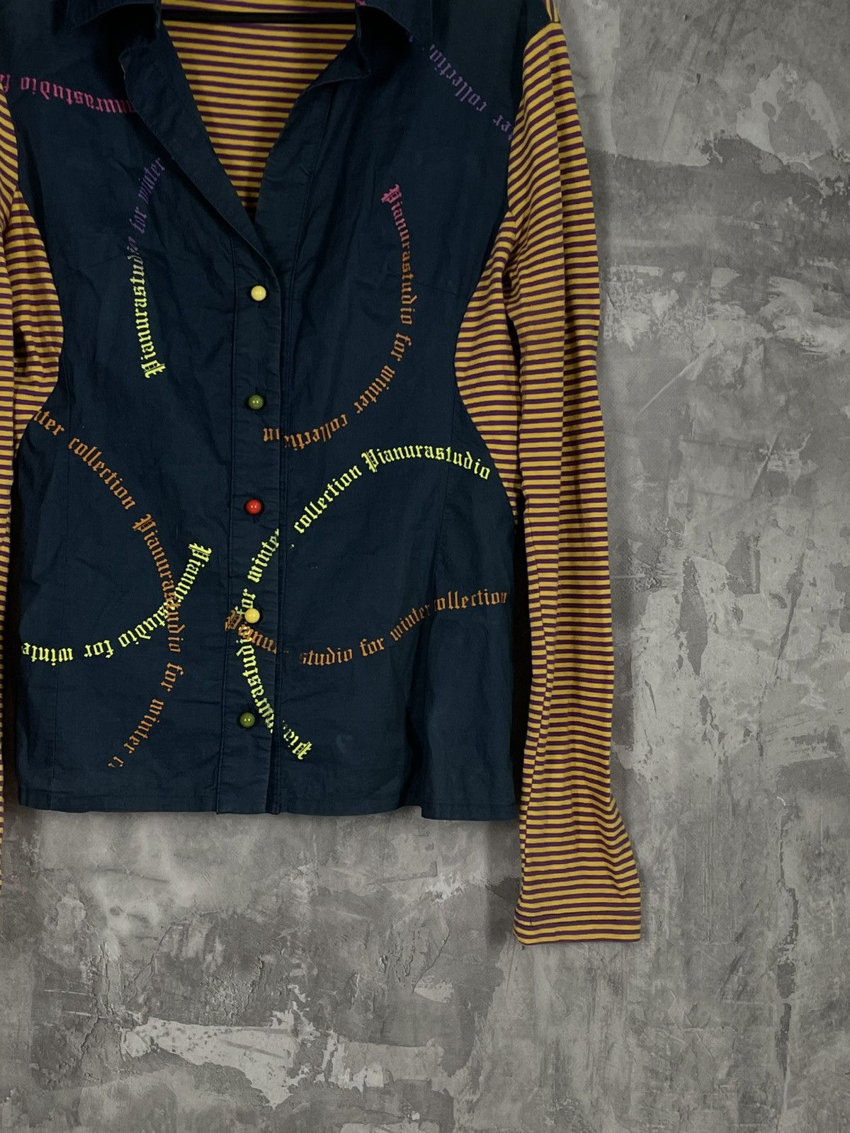 Other Y2K Coloured Avant Garde Type Button Up Shirt Size M / US 6-8 / IT 42-44 - 6 Thumbnail
