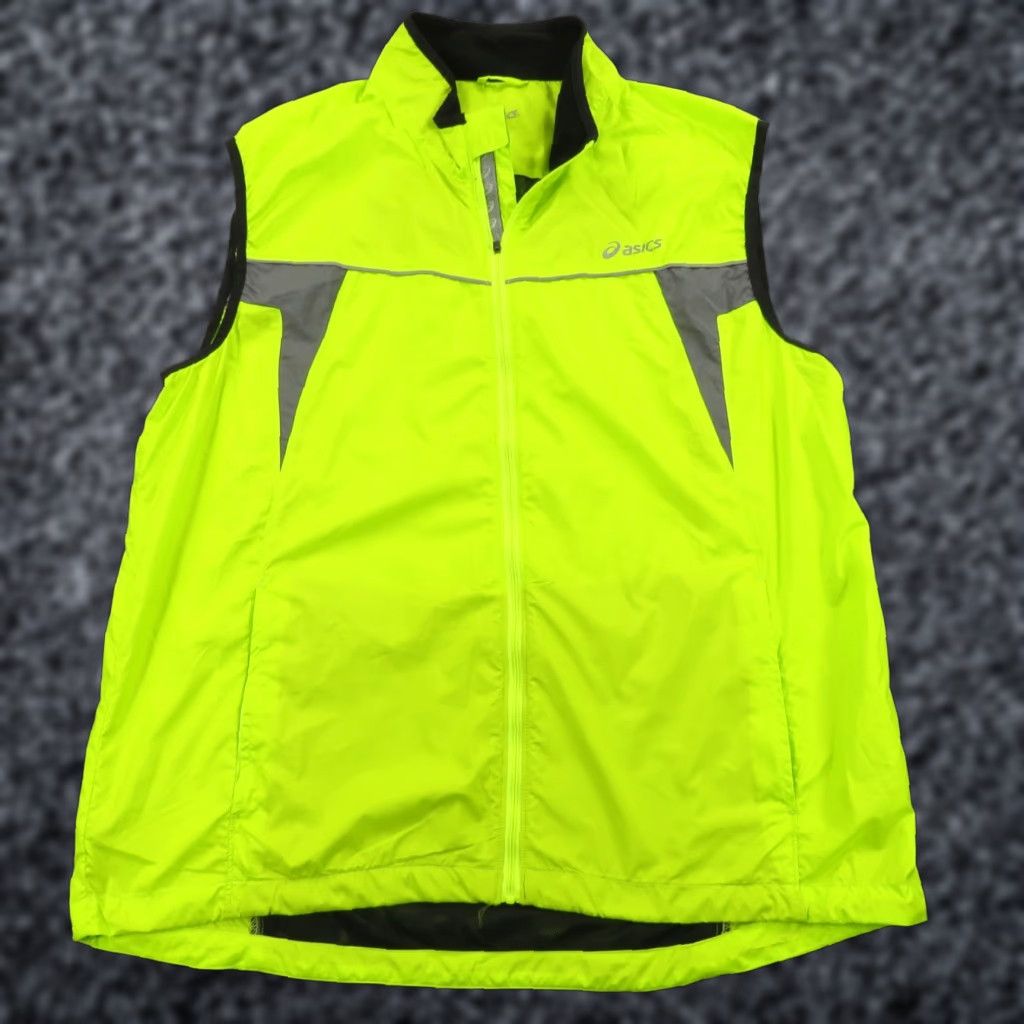 Asics ASICS Vest Mens XL New York City Marathon 2008 Runner Running High Vis HiViz Windbreaker Jacket Long Sleeve Zip Reflective Pockets Regular Size US XL / EU 56 / 4 - 1 Thumbnail