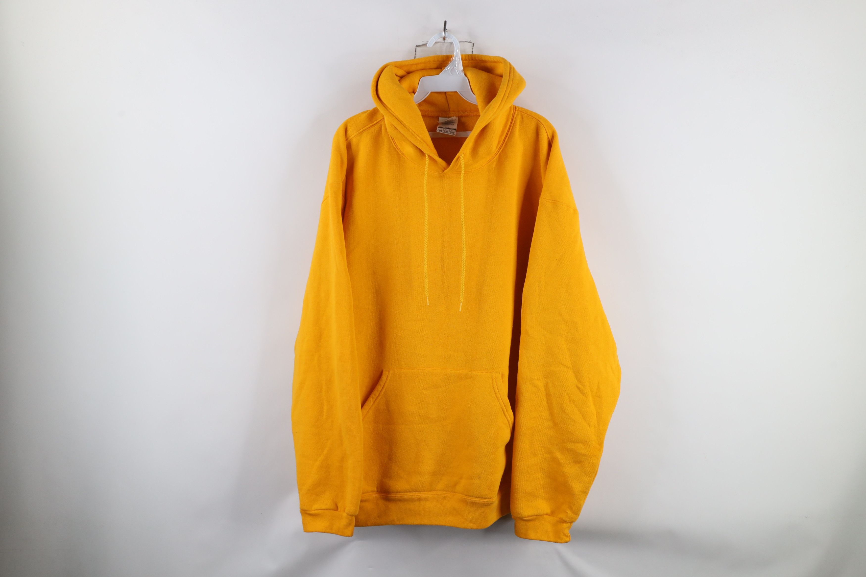 Vintage Vintage 90s Streetwear Heavyweight Hoodie Sweatshirt Yellow Size US XXL / EU 58 / 5 - 1 Thumbnail