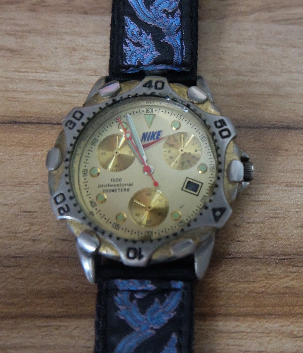 Vintage Nike Air Chronograph Watch  Made In Usa in Gold, Men's (Size 36)