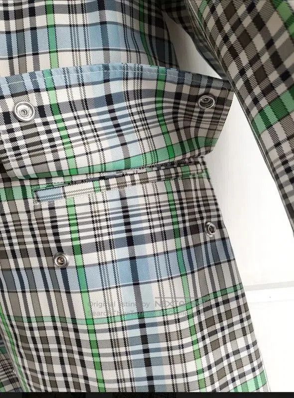 Burberry Burberry Long Green Check Coat for Women. Size L / US 10 / IT 46 - 5 Thumbnail