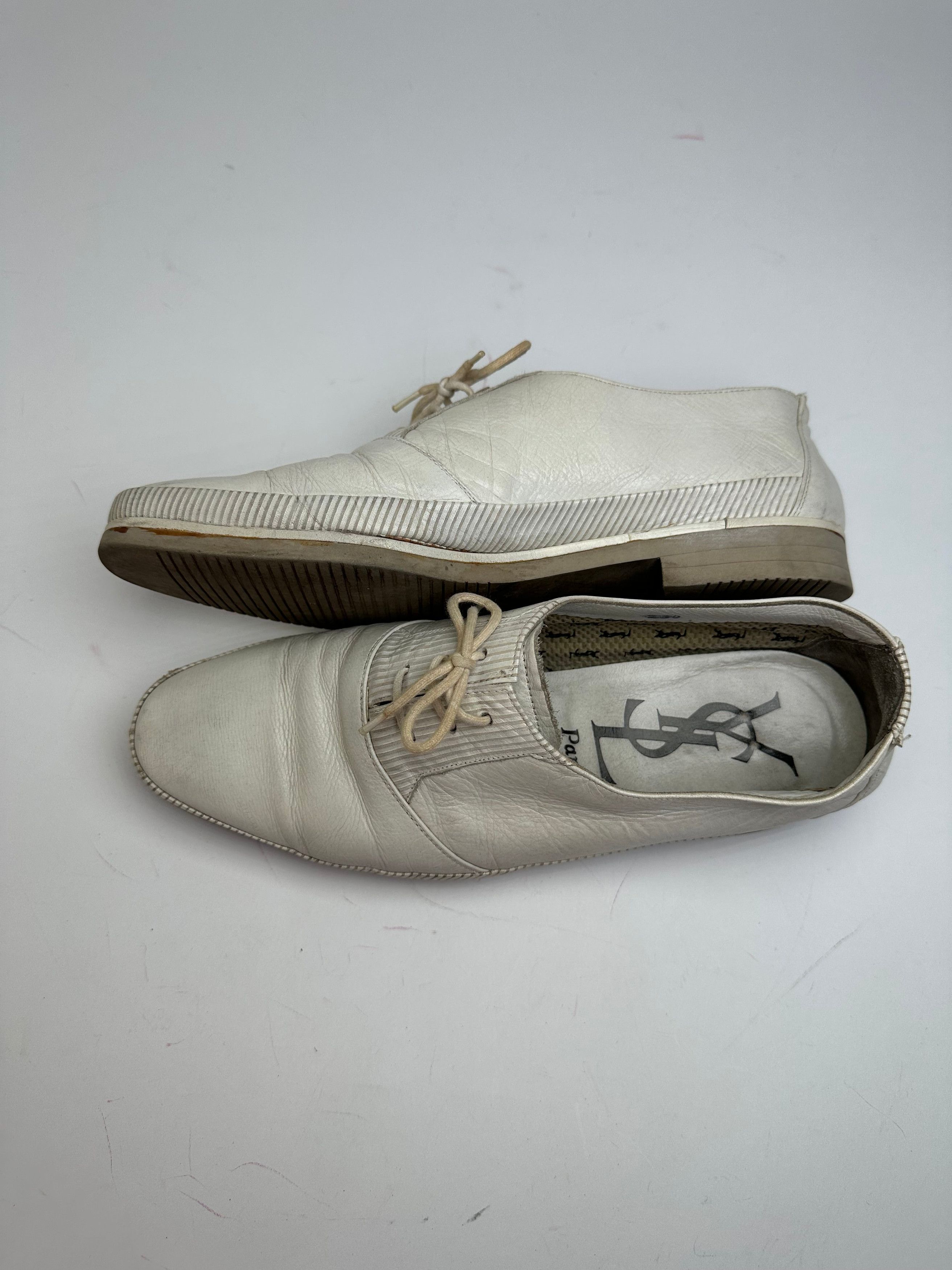 Other Vintage Yves Saint Laurent Leather Shoes White 37 Size US 6 / IT 36 - 1 Thumbnail